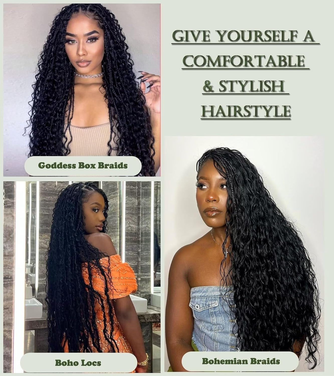 Human Braiding Hair 100G 22 Inch Deep Wave Bulk Human Hair for Braiding Hair 100% Virgin Human Hair Micro No Weft Human Hair Extensions 2Bundles(Natural Black#,22Inch)